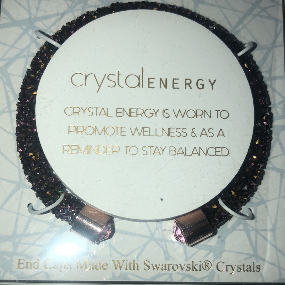 3 for $10 Sale - Gold-toned and purple crystaldust cuff bracelet